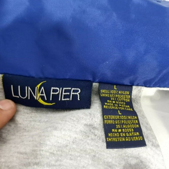Luna Pier Men's Windbreaker Blue Lightweight Jacke - Picture 5 of 7